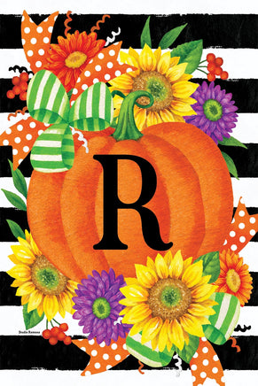 Monogram RPumpkin Splendor  5528  Decorative Flag