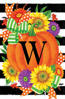 Monogram WPumpkin Splendor  5531  Decorative Flag