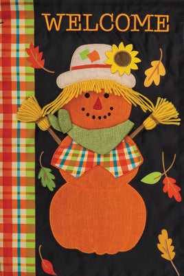 AppliqueScarecrow Pumpkin   5559  Decorative Flag