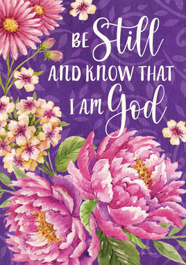 BE STILL FLORAL  5593  Decorative Flag