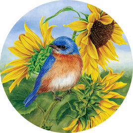 Custom Décor BLUEBIRD SUNFLOWERS 5597SC Suncatcher sold by If It's Flags