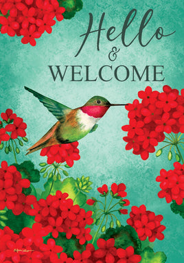 HUMMINGBIRD GERANIUM  5600  Decorative Flag