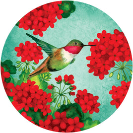 Custom Décor HUMMINGBIRD GERANIUM 5600SC Suncatcher sold by If It's Flags