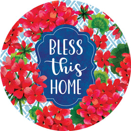 Custom Décor BLESSED GERANIUMS 5603SC Suncatcher sold by If It's Flags