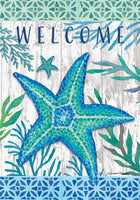 TEAL STARFISH  5618  Decorative Flag
