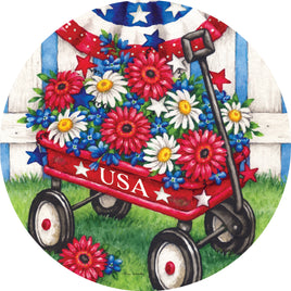 Custom Décor PATRIOTIC WAGON 5627SC Suncatcher sold by If It's Flags
