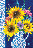 SUNFLOWER CHINOISERIE  5629  Decorative Flag