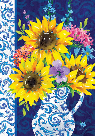 SUNFLOWER CHINOISERIE  5629  Decorative Flag