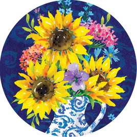 Custom Décor SUNFLOWER CHINOISERIE 5629SC Suncatcher sold by If It's Flags