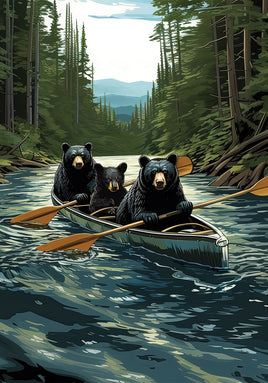 BEAR CANOE  5631  Decorative Flag