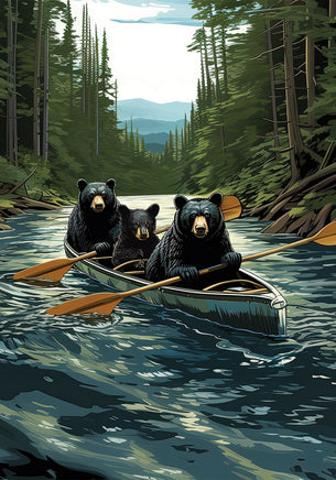 BEAR CANOE  5631  Decorative Flag