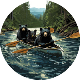 Custom Décor BEAR CANOE 5631SC Suncatcher sold by If It's Flags