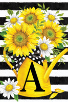 MONOGRAMASUNFLOWER WATERING CAN  5632  Decorative Flag