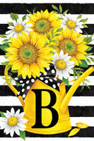 MONOGRAMBSUNFLOWER WATERING CAN  5633  Decorative Flag