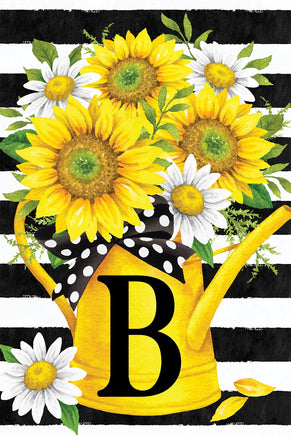 MONOGRAMBSUNFLOWER WATERING CAN  5633  Decorative Flag