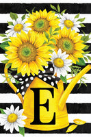MONOGRAMESUNFLOWER WATERING CAN  5636  Decorative Flag