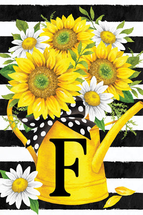 MONOGRAMFSUNFLOWER WATERING CAN  5637  Decorative Flag