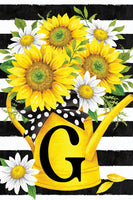 MONOGRAMGSUNFLOWER WATERING CAN  5638  Decorative Flag