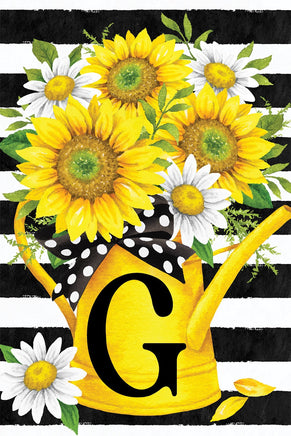 MONOGRAMGSUNFLOWER WATERING CAN  5638  Decorative Flag
