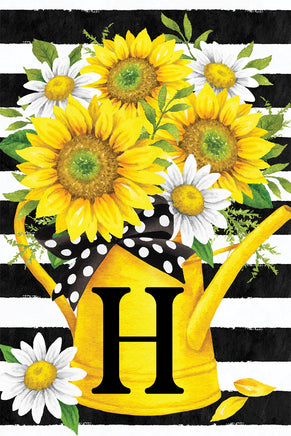 MONOGRAMHSUNFLOWER WATERING CAN  5639  Decorative Flag