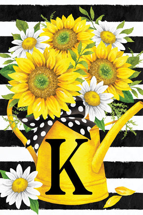 MONOGRAMKSUNFLOWER WATERING CANFM  5641  Decorative Flag