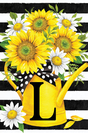 MONOGRAMLSUNFLOWER WATERING CAN  5642  Decorative Flag