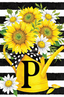 MONOGRAMPSUNFLOWER WATERING CAN  5645  Decorative Flag