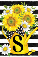 MONOGRAMSSUNFLOWER WATERING CAN  5647  Decorative Flag