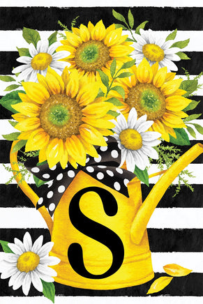 MONOGRAMSSUNFLOWER WATERING CAN  5647  Decorative Flag