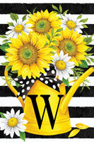 MONOGRAMWSUNFLOWER WATERING CAN  5649  Decorative Flag