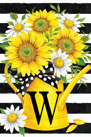 MONOGRAMWSUNFLOWER WATERING CAN  5649  Decorative Flag