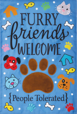 APPLIQUEFURRY FRIENDS  5660  Decorative Flag