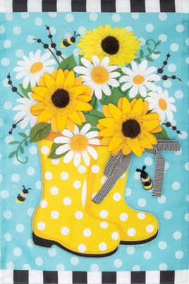 APPLIQUEYELLOW RAIN BOOTS  5666  Decorative Flag