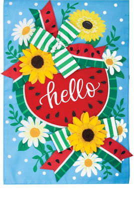 APPLIQUEWATERMELEN DAISIES  5674  Decorative Flag