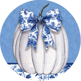 Custom Décor Blue and White Pumpkin 5690SC Suncatcher sold by If It's Flags