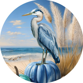 Custom Décor Blue Heron Pumpkin 5693SC Suncatcher sold by If It's Flags