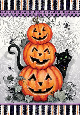 Cat and Pumpkins  5699  Decorative Flag
