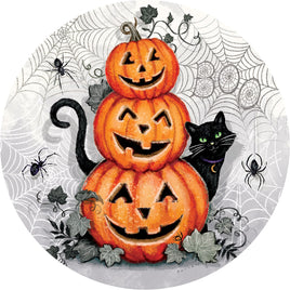 Custom Décor Cat and Pumpkins 5699SC Suncatcher sold by If It's Flags