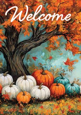 Maple Tree Pumpkins  5703  Decorative Flag