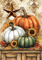 Rustic Pumpkins  5704  Decorative Flag