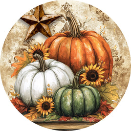 Custom Décor Rustic Pumpkins 5704SC Suncatcher sold by If It's Flags