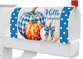 Gingham Pumpkin Stack 5710MM Mailbox Makeover