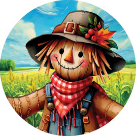 Custom Décor Scarecrow and Pumpkins 5713SC Suncatcher sold by If It's Flags