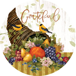 Custom Décor Thankful Cornucopia 5714SC Suncatcher sold by If It's Flags