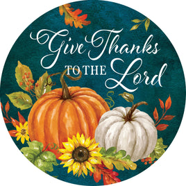 Custom Décor Give Thanks Pumpkins 5715SC Suncatcher sold by If It's Flags