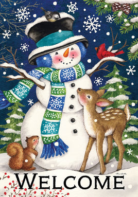 Woodland Snowman  5720  Decorative Flag