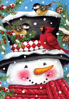 Snowman and Birds  5721  Decorative Flag