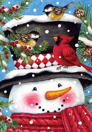 Snowman and Birds  5721  Decorative Flag