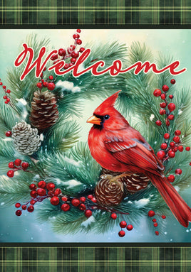 Cardinal Wreath  5722  Decorative Flag