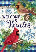 Winter Cardinals  5723  Decorative Flag